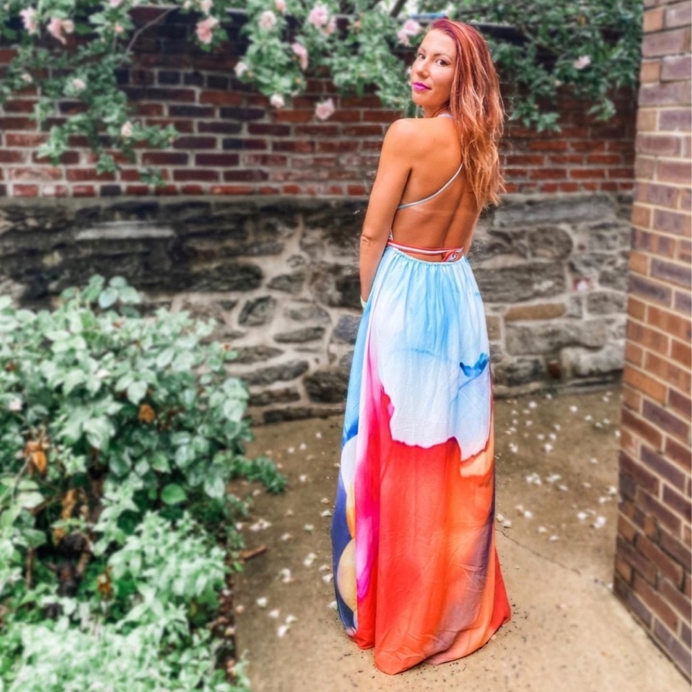 Latiste Blue Ombré Maxi Dress